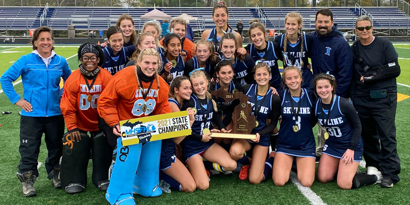 Congratulations to 2021 <a href="/MHSFHA/">Michigan High School Field Hockey Association</a> Division 1 🏑 State Champions Skyline High School! <a href="/skylinefockey/">Skyline Field Hockey</a> <a href="/Skyline_Eagles/">Skyline Athletics</a> <a href="/SkylineHighA2/">Skyline High School</a>