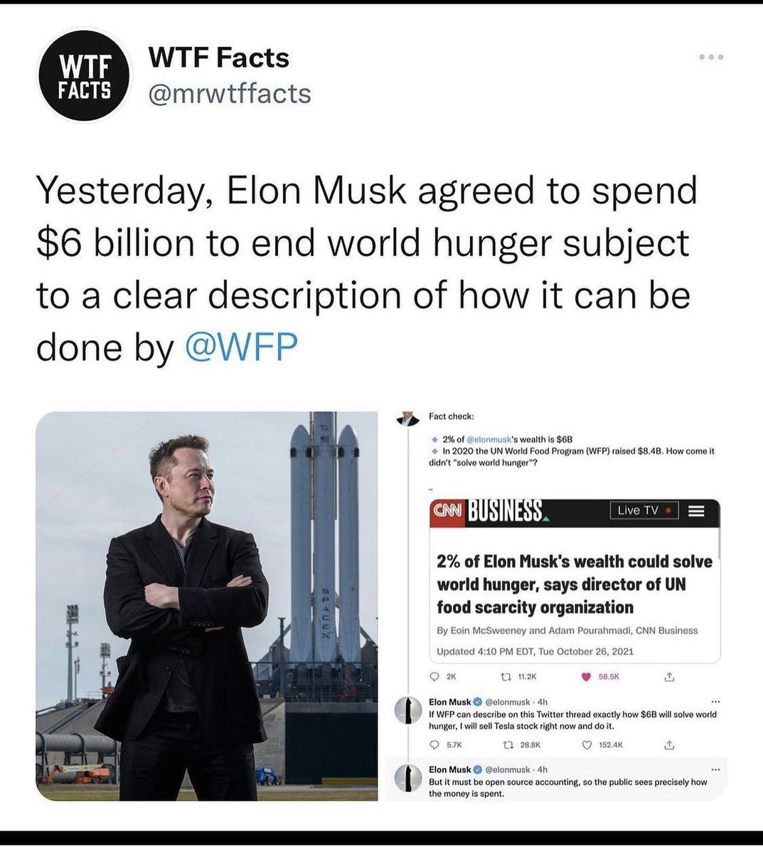 KhloeKares's tweet photo. Don’t forget @JeffBezos @elonmusk …. They both could end world hunger and still be ridiculously wealthy … and good morning ☀️ https://t.co/QlFZklfG4q