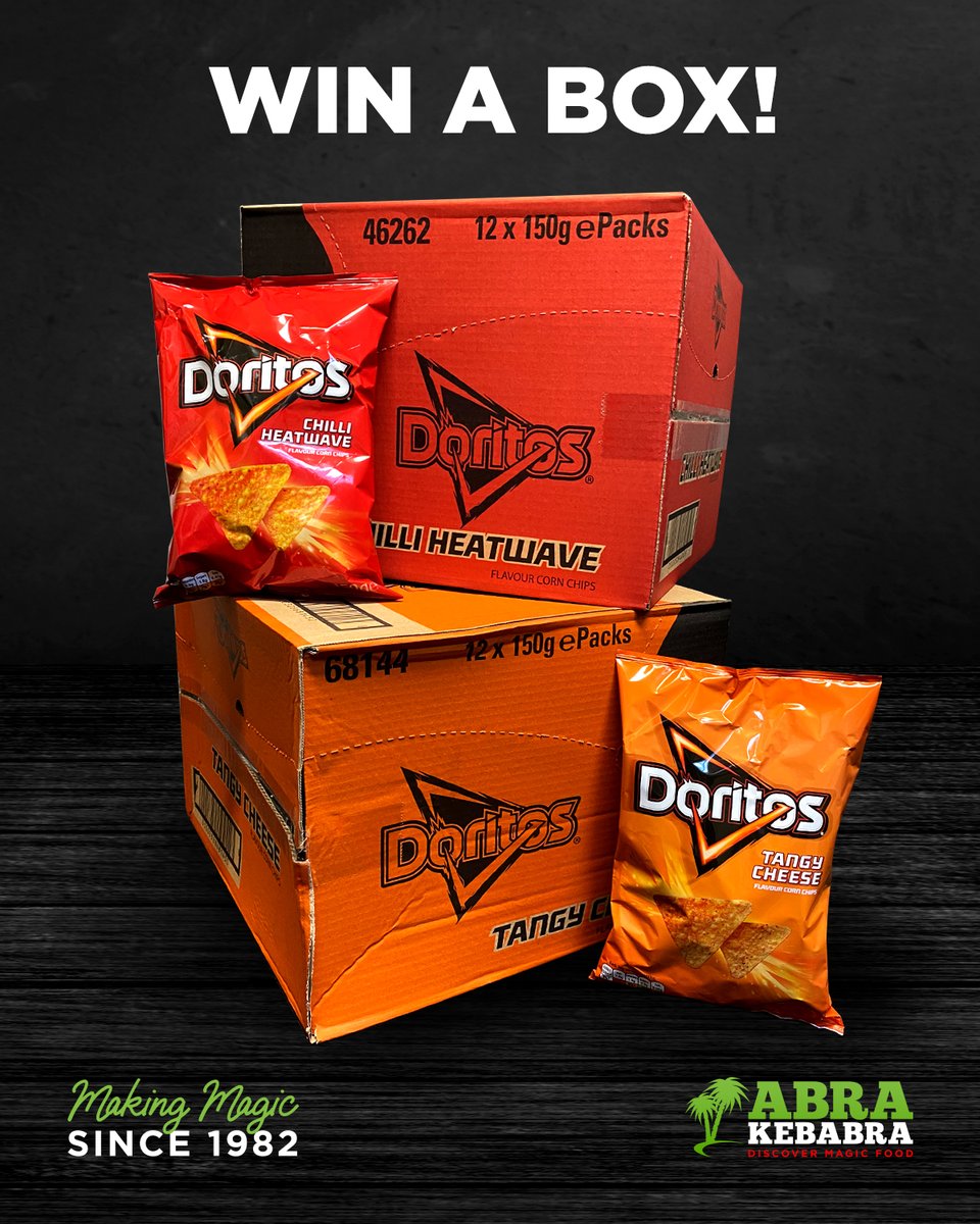 To celebrate our collaboration with <a href="/Doritos/">Doritos</a> to create the new Doritos® Abra Taco Nachos, a magic twist on our Original Taco Fries, we have teamed up to give away full boxes of Doritos! 🎉

To enter, simply visit us on Facebook or Instagram 💚