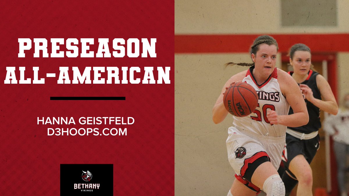 BLCvikings's tweet image. .@geistfeld of @BethanyWbb named Preseason Second-team All-American by D3hoops.com.