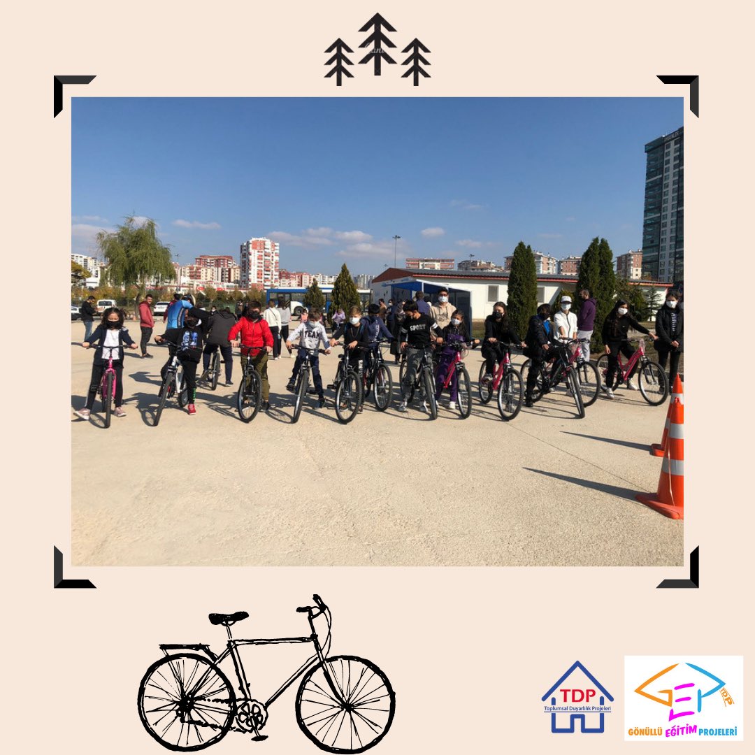 TDPBilkent's tweet photo. Bu haftasonu TDP Gönüllü Eğitim Projesi olarak EGO Genel Müdürlüğü Bisiklet Kampüsü desteği ile  çocuklarımıza bisiklet sürüş eğitimi verdik🚲💞. #iyikitdp @egobilgi https://t.co/GC9ad0KIwI