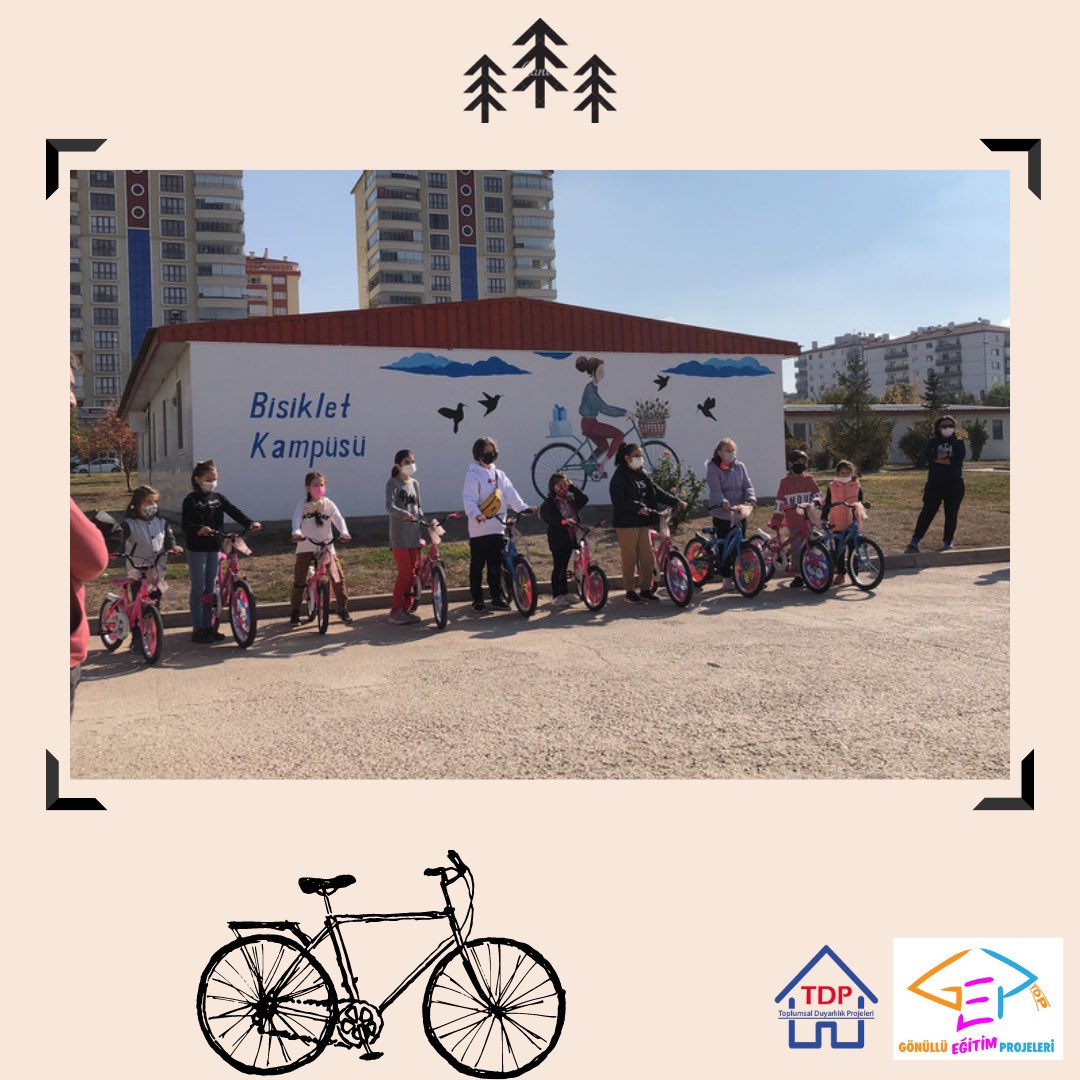 TDPBilkent's tweet photo. Bu haftasonu TDP Gönüllü Eğitim Projesi olarak EGO Genel Müdürlüğü Bisiklet Kampüsü desteği ile  çocuklarımıza bisiklet sürüş eğitimi verdik🚲💞. #iyikitdp @egobilgi https://t.co/GC9ad0KIwI