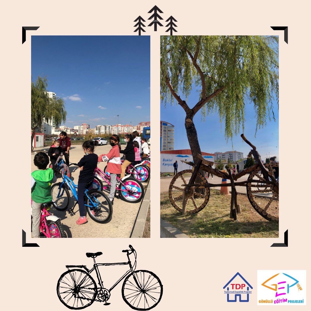TDPBilkent's tweet photo. Bu haftasonu TDP Gönüllü Eğitim Projesi olarak EGO Genel Müdürlüğü Bisiklet Kampüsü desteği ile  çocuklarımıza bisiklet sürüş eğitimi verdik🚲💞. #iyikitdp @egobilgi https://t.co/GC9ad0KIwI