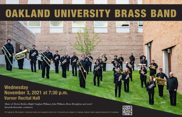 🎶OU Brass Band Concert, Wednesday, November 3, 2021, 7:30 PM, Varner Recital Hall - mailchi.mp/df75ac55f3e6/o…