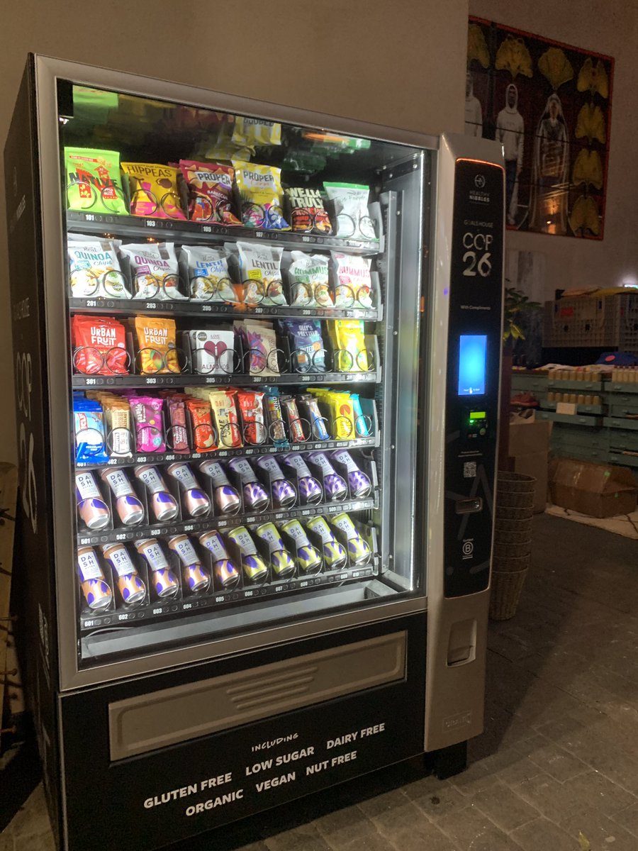 creativenature's tweet photo. We are so delighted to be stocked in @healthy_nibbles sustainable & healthy vending machines @TheGlobalGoals @InsideFreuds @COP26
#sustainablefood #goalshouse #globalgoals #COP #COP26 #Glasgow #engineworks https://t.co/7LtOWxRasv