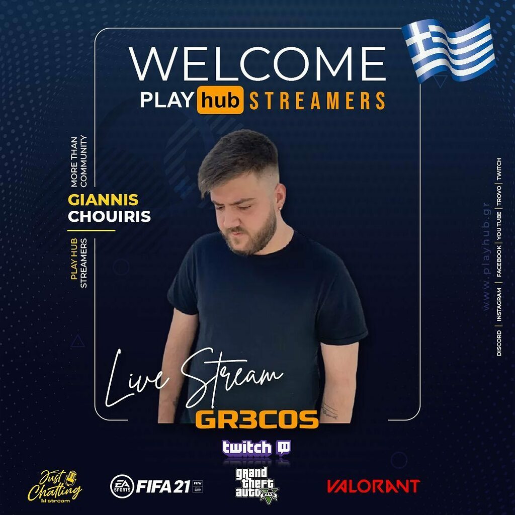 Καλωσορίζουμε το νέο μας μέλος @gr3c0s στην οικογένεια μας!!!

Μπορείτε να βρείτε το κανάλι του στο twitch: ift.tt/3jUFGjx

@wizznetstation 
#greece #greekstreamers #streaming #twitch #live #trending #trends #influencer #giveaway #funny #playhub #highlights