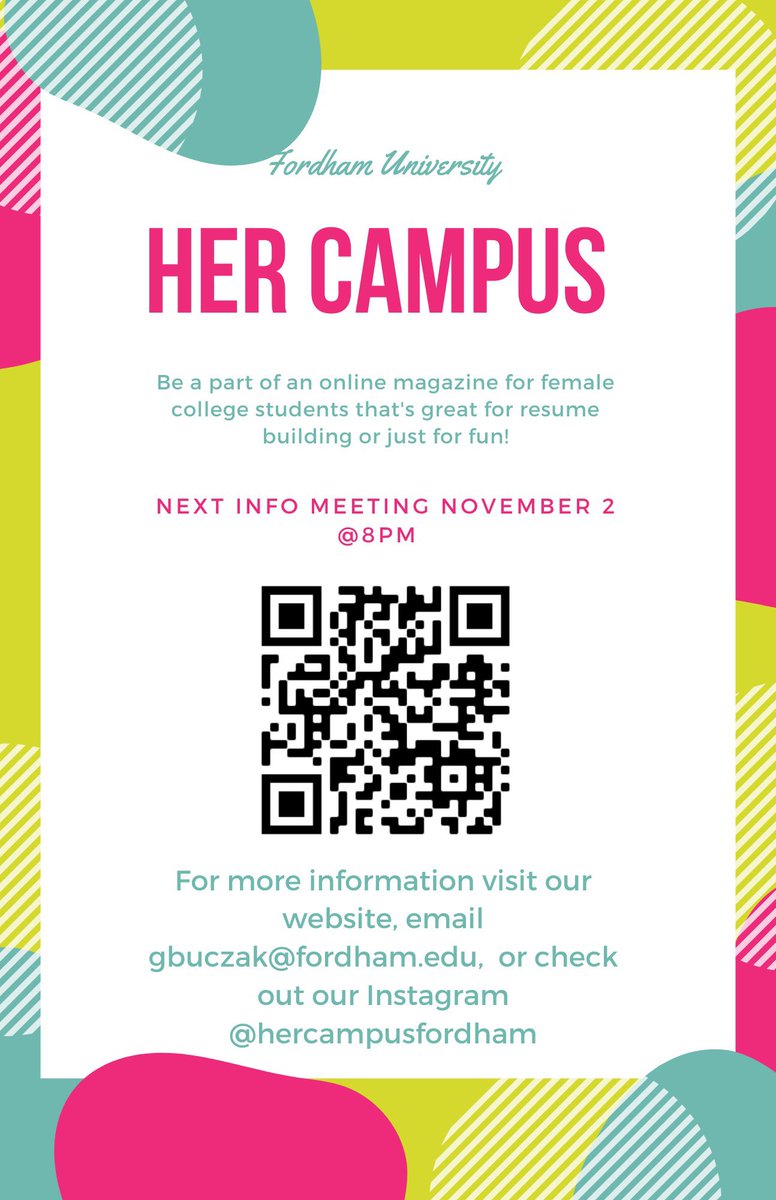 HCFordham's tweet photo. meeting alert 🚨!!! HC Fordham will be having our next meeting tomorrow, November 2nd at 8pm. see details below💘 https://t.co/ei6NKF4ACc