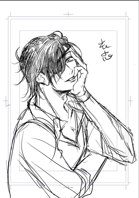 原稿いきずまり。
落書きする我 