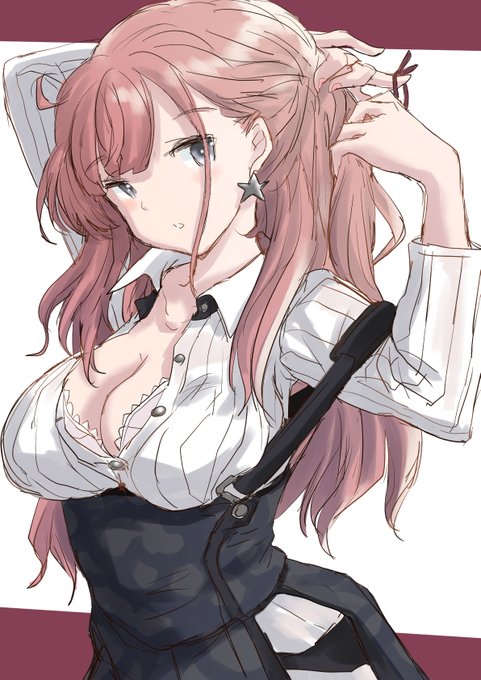 髪を下ろしたアトランタ描こうとしたら結んでる最中っぽいのが出来ました
こっちのほうが色々想像が膨らんでいいかもしれない気がしてきたのでヨシ! 