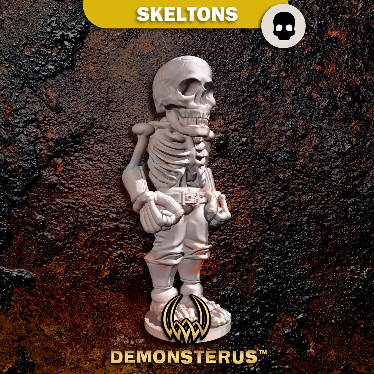 demonsterus's tweet photo. Here is the (almost) final version of the Skelton #miniature that is part of the #boardgame Demonsterus which is currently in development. https://t.co/ygUVBTWAdm