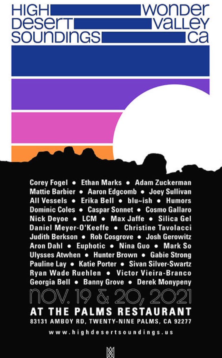 CecylRuehlen's tweet photo. Honored and thrilled to be able to participate in this year’s High Desert Soundings: https://t.co/aselcrsATq