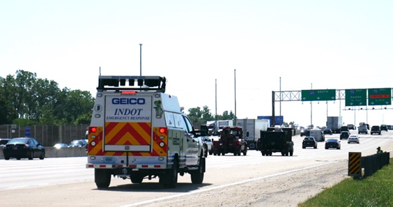 INDOTNorthwest's tweet photo. Happy #Thanksgiving to all! This year, weโre thankful for the INDOT Hoosier Helpers sponsored by @GEICO and for the assistance they provide to stranded motorists in their time of need. #GEICOSafetyPatrol #HoosierHelpers https://t.co/K2BlMN3Z8w