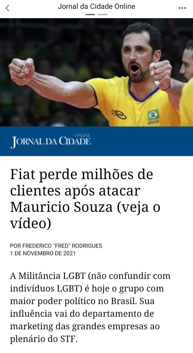 JacqMantBrasil's tweet photo. A maioria dos brasileiros é totalmente contra injustiça, o q tentaram fazer com o jogador @mauriciovolei1 é visto como perseguição desmedida por sua posição política, e por opinar q ainda não é crime, #ForaFiat, #ForaGerdau
#SomosTodosMauricioSouza https://t.co/uT2W2nRXHE