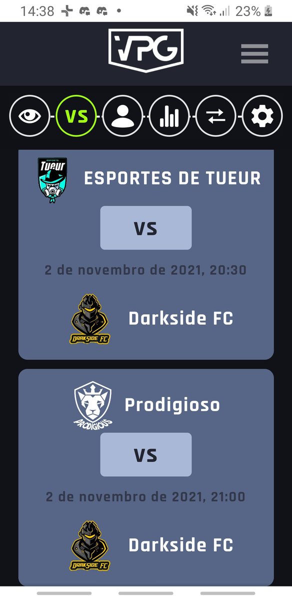 DarksideFCPro's tweet photo. Esta terça feira, os Darkside entram de novo em campo, na luta pelos primeiros lugares @OfficialVPG https://t.co/yXgJVxAIn7
