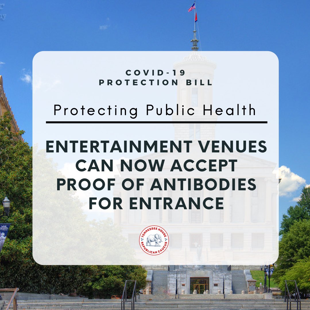 tnhousegop's tweet photo. The House is protecting your individual freedom and your public health. We said YES to freedom and NO to the Biden mandates. Natural immunities though antibodies should not be ignored. 

Follow along with us this week as we highlight key points in the COVID Protection Bill. https://t.co/3mjtx8zVpe