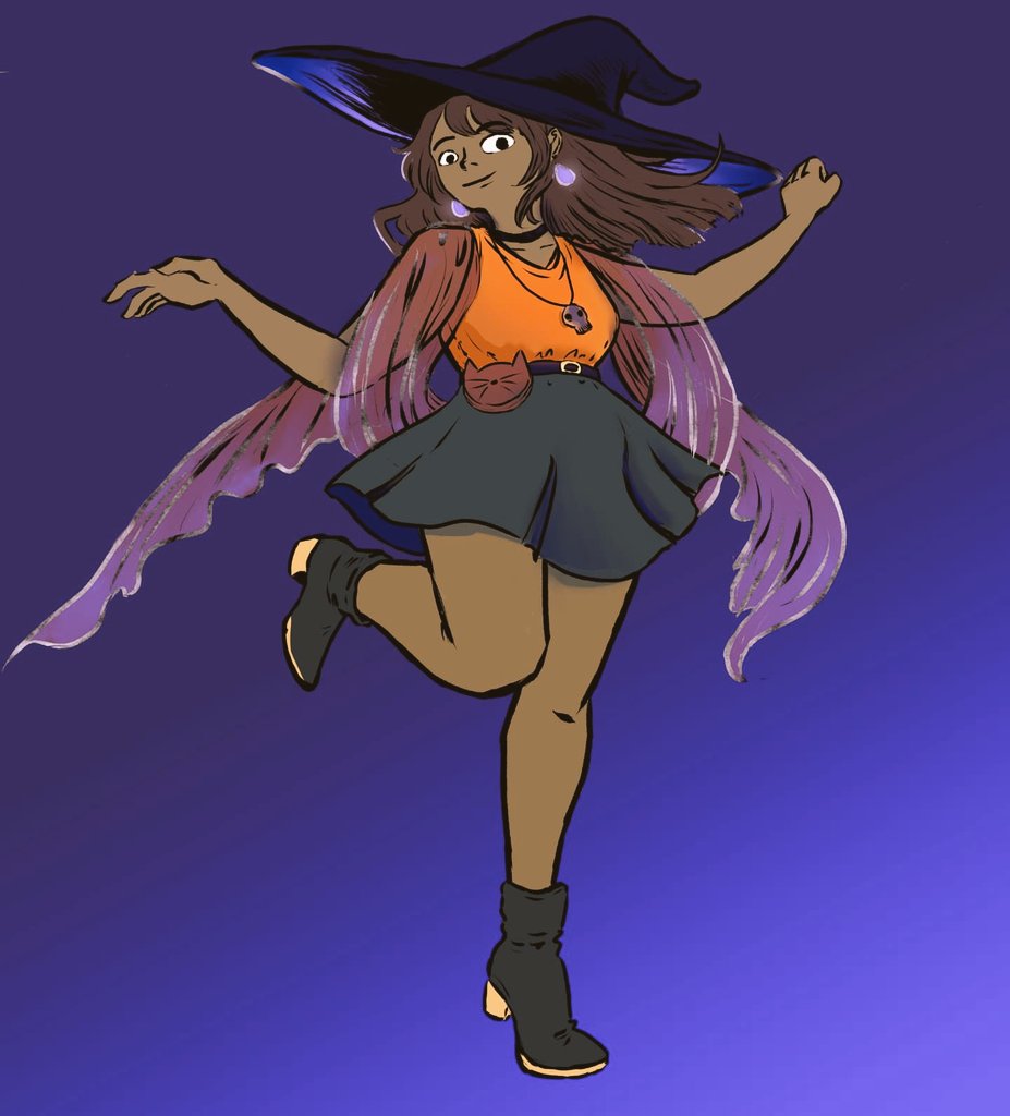 BingLizel's tweet photo. Halloween Satya! 
#halloween2021 #comics #characterdesign #leafscar #webcomics https://t.co/8ePAQhNVST