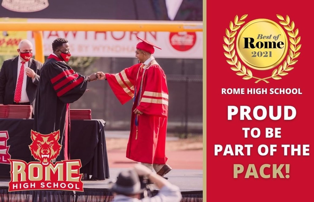 oneromehigh's tweet photo. For the third consecutive year, Rome High School was voted Best High School! Awesome job students, staff, stakeholders, and system! #1Rome #OWNIT https://t.co/uByVbyqhyf