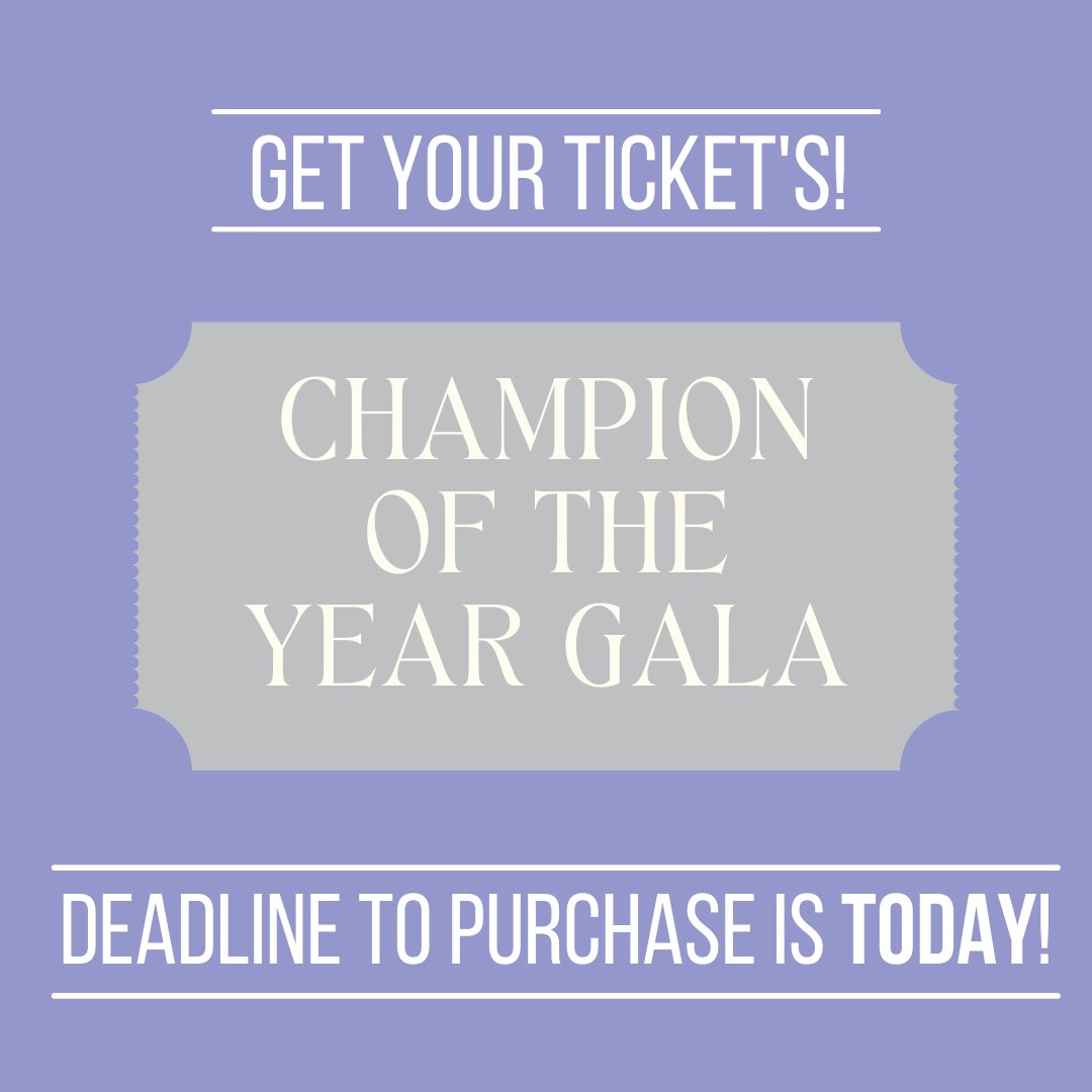 Do you have your ticket to the Nov. 13 Champion Of The Year Gala? If not, purchase your tickets today!

The deadline to get yours is today, Nov. 1!
Click this link to purchase: bestbuddieschampion.org/indiana/indivi…