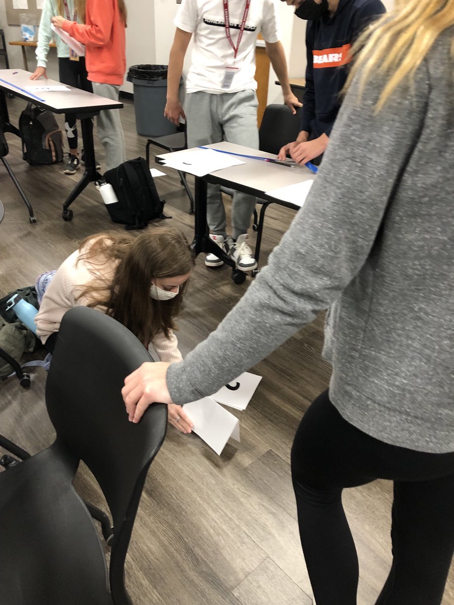TrishSurman's tweet photo. COMPASS!  Some students are celebrating, others are “escaping.”  ⁦@KGreenLths https://t.co/avaM35fDch