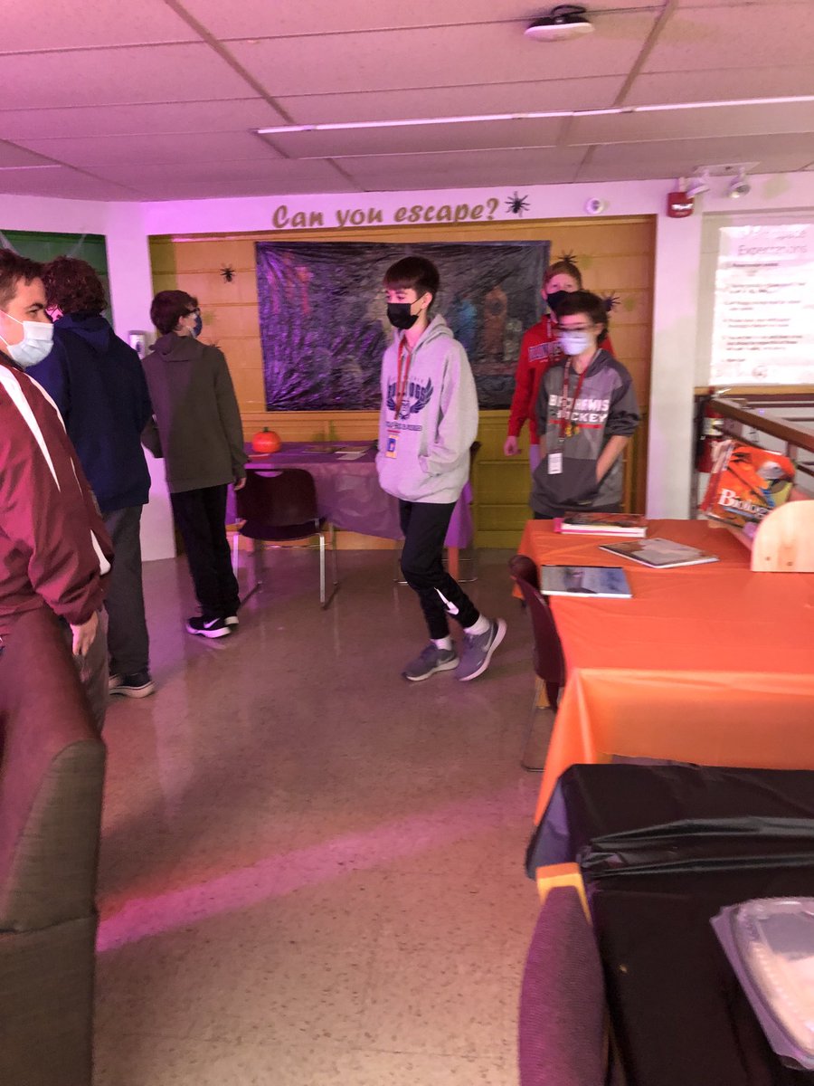 TrishSurman's tweet photo. COMPASS!  Some students are celebrating, others are “escaping.”  ⁦@KGreenLths https://t.co/avaM35fDch