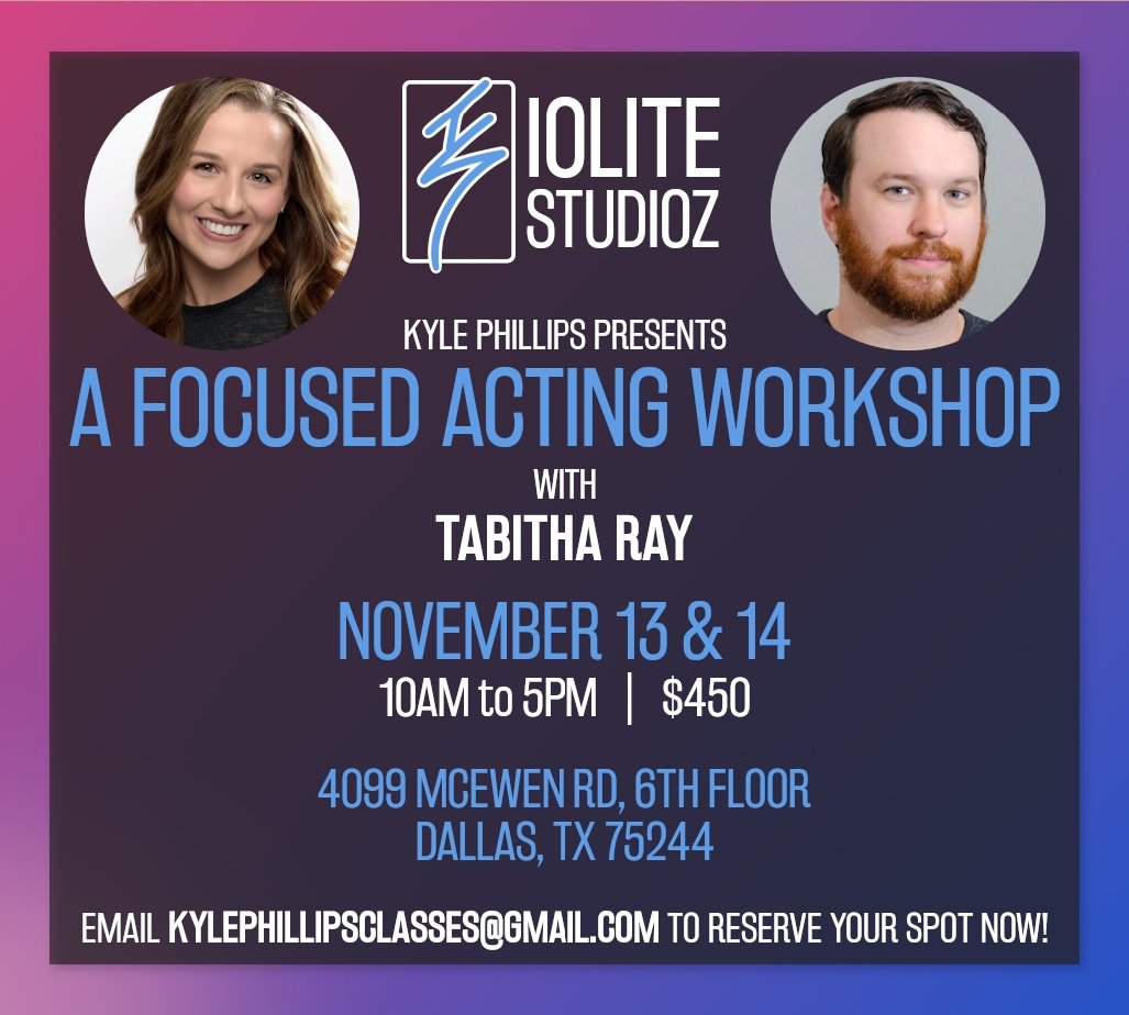 KylesClasses's tweet photo. We're down to the last few seats! Come check out this amazing class with director Tabitha Ray. @KylePhillipsFun #voiceclasses #voiceacting #voiceover https://t.co/M32NbMjYIZ