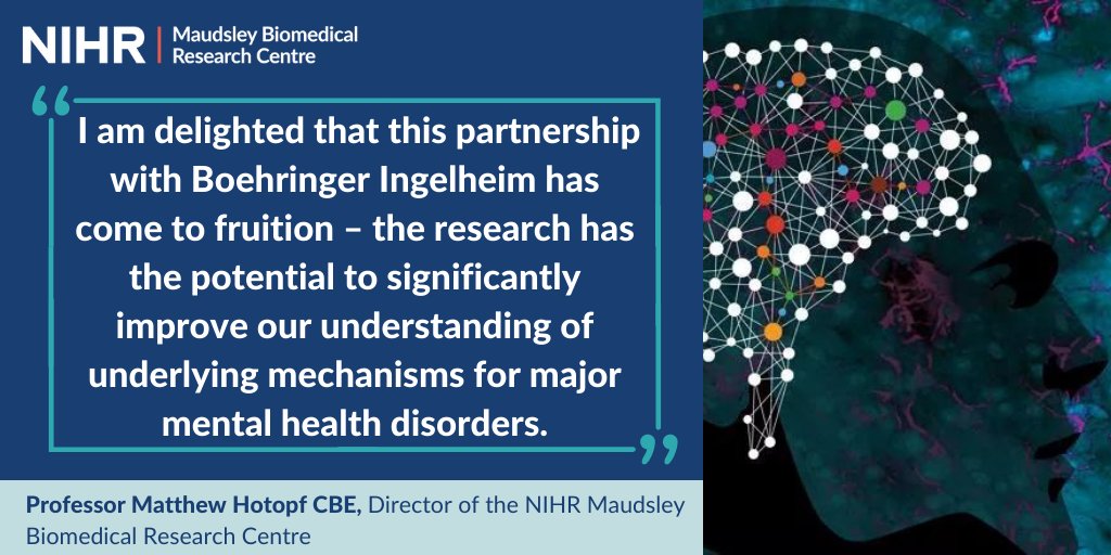 Fantastic to see this new #research collaboration between <a href="/KingsIoPPN/">Institute of Psychiatry, Psychology & Neuroscience</a> and <a href="/Boehringer/">Boehringer Ingelheim</a> that is aiming to connect individual symptoms of depression and schizophrenia to specific brain-circuit activity to inform novel therapies.

Read more: kcl.ac.uk/news/boehringe…