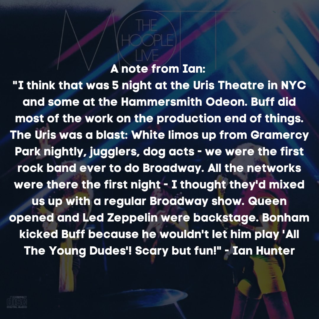 Mott The Hoople's album Live was released 47 years ago today! 🤘