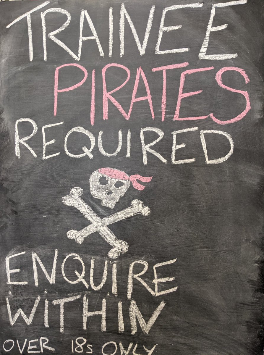Treasure seekers and crew to man the till wanted. Do you have what it takes? 
#pirate #volunteer #cruk #volunteering