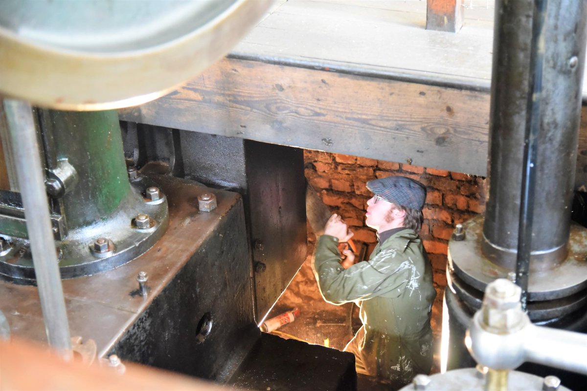 Today ⁦@WaterworkMuseum⁩ #Hereford appointed student #blacksmith Stan as our latest Youth #Trustee (see here working below our triple expansion steam engine) - a great way to start #VolunteerWeek 2021

⁦@VolunteerMakers⁩ ⁦⁦@NCVOvolunteers⁩ #VolunteerHeroes