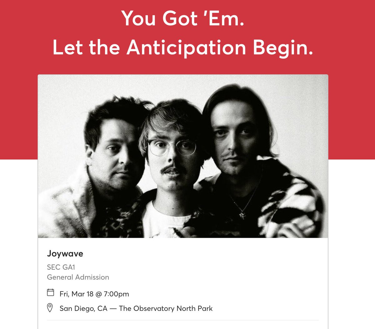 woot 🙏🏼very ready for this <a href="/joywave/">Joywave</a>