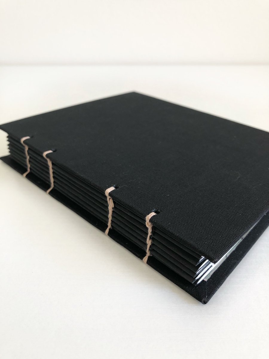 nautiluspaper's tweet photo. Here’s a Coptic stitch notebook I made for a talented writer/musician friend of mine. I’ll be making more #Copticbound #handmadejournals soon, so DM me if you’re interested in getting one custom-made. &amp; check out Molto Indigo on Spotify! 🎶 #BookTwitter #booklover #bookbinding https://t.co/V8vpewAD16