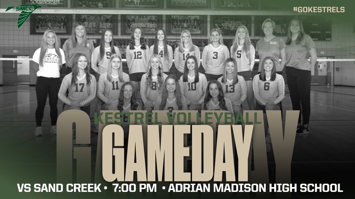 AthleticsSMCC's tweet photo. Good Luck to our Kestrel Volleyball team as they open up District play against Sand Creek!

The link for tickets to today's Volleyball game at Adrian Madison against Sand Creek is below:

https://t.co/hwZ1M0UR5x

All tickets need to be purchased through GoFan. https://t.co/llblpcwqfU