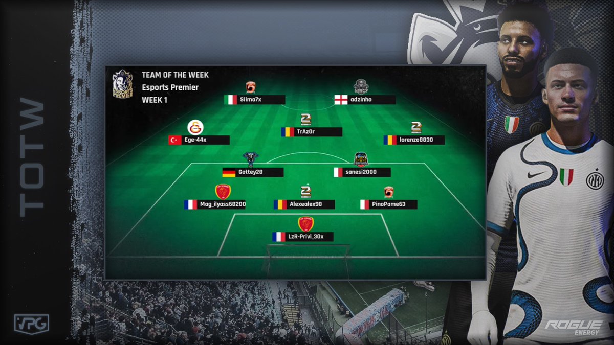 GeneralTipsters's tweet photo. 🔵| TOTW
👑| @ADZ1NHO
We Congratulate Our Star Man @ADZ1NHO On Picking Up TOTW In @VPGPremier 🙌🏼
@VPGEurope @OfficialVPG @UltimateProBase @RogueEnergyGame
#Mercy #MercyFIFA #ShowNoMercy https://t.co/AAFt3rWzyk