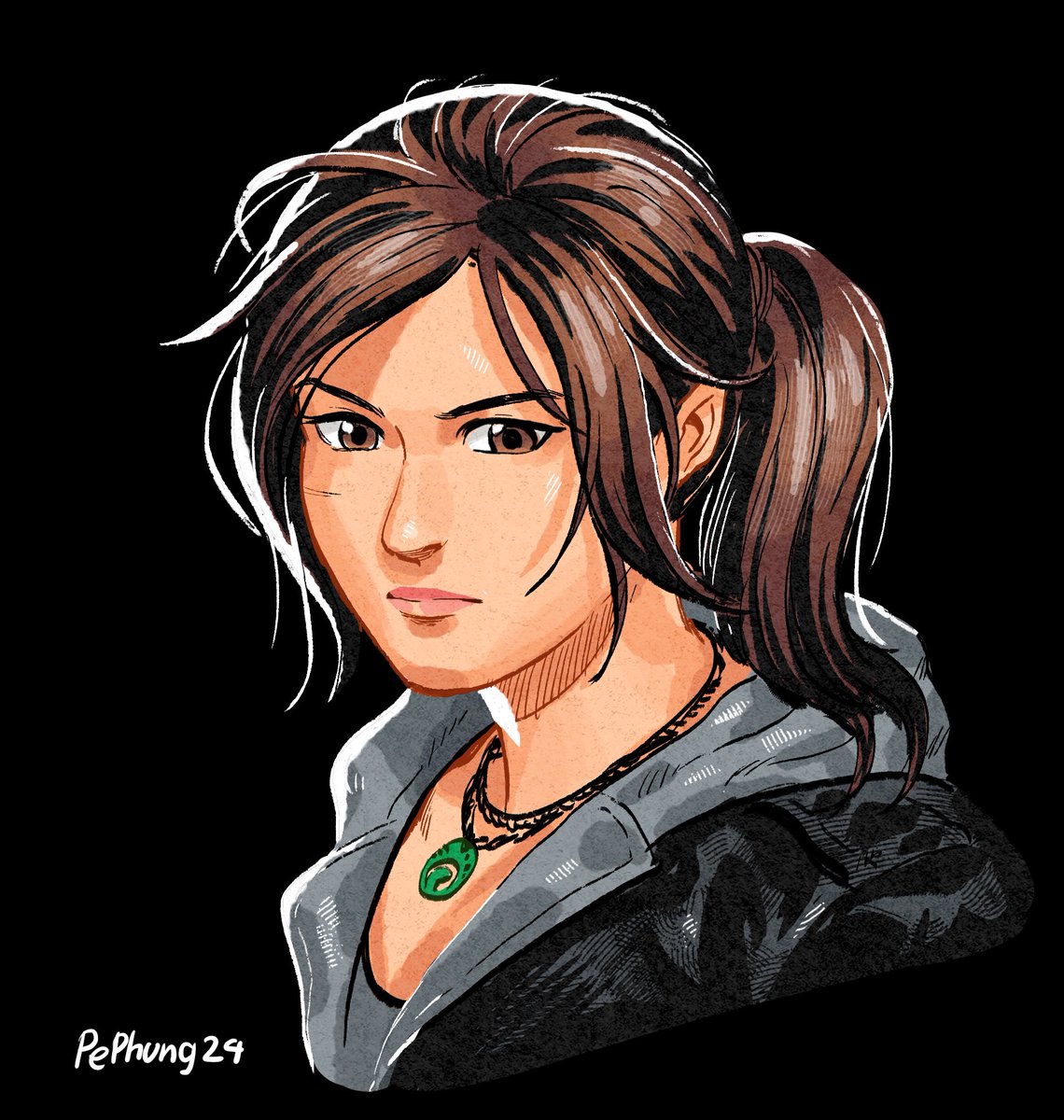 PePhung24's tweet photo. Happy rise of the tomb raider month <3, i played Rise last on my new laptop gaming, it’s the best experience game i ever played. I mean i spend 160hr on Rise hahahaha. https://t.co/KswHoMXSnd