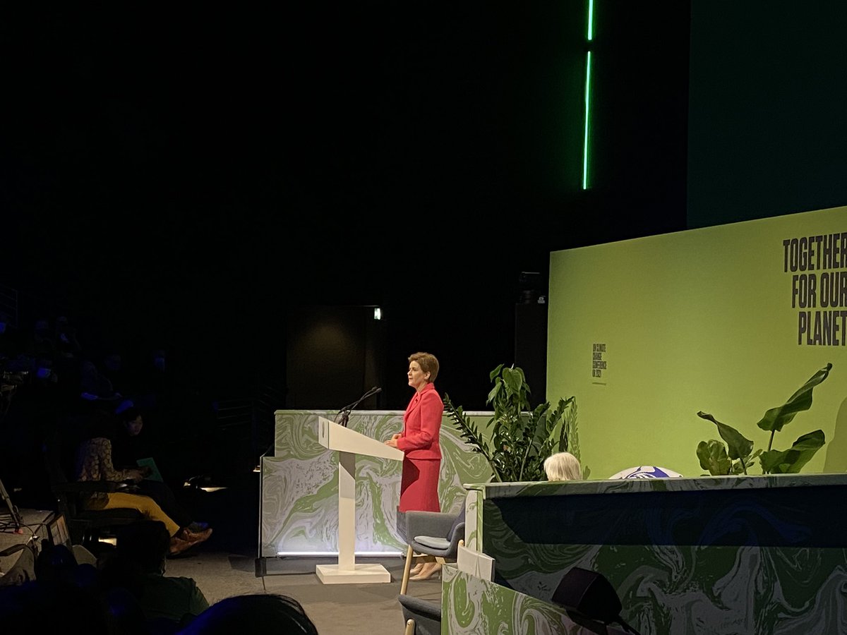 _GlobalAssembly's tweet photo. The First Minister @NicolaSturgeon speaking in support of the #GlobalAssembly “we must listen to the voices who have not been listened to… leaders must do more listening… the global assembly must be thanked for helping this happen” #COP26 https://t.co/GArwyrpOdp
