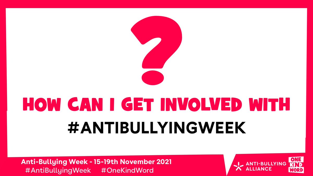 Wondering how you can get involved with this year's #AntiBullyingWeek and #OddSocksDay?

Here's a few ideas...🧵