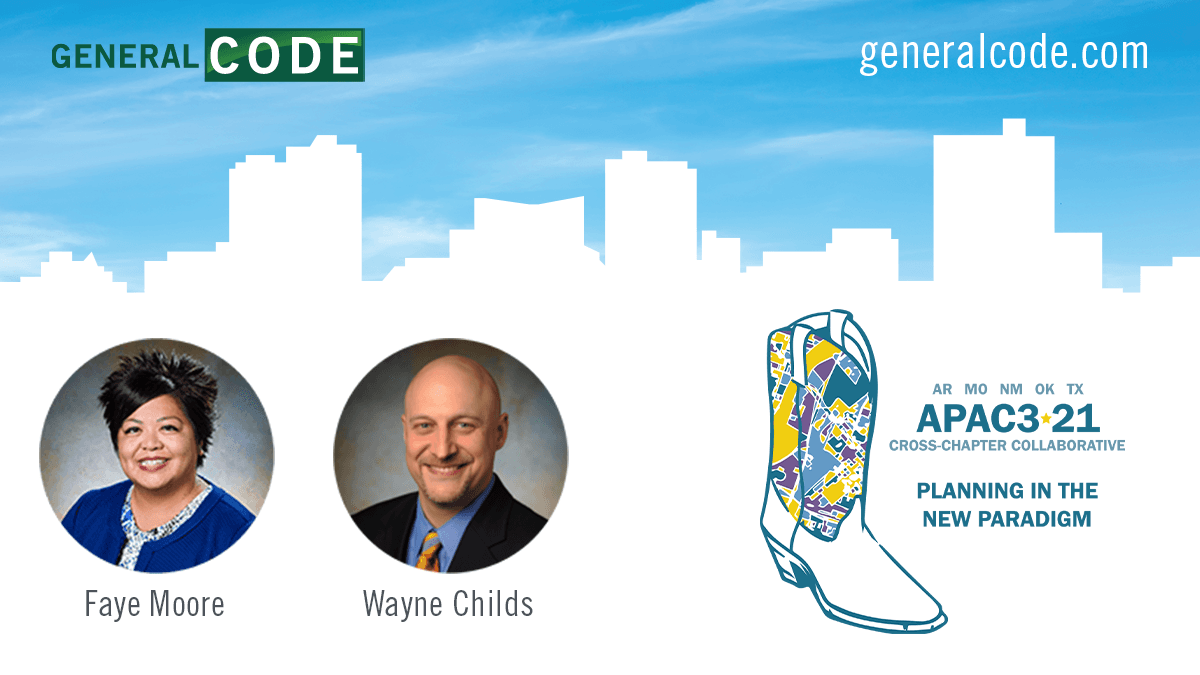 generalcode's tweet photo. Faye & Wayne are in Fort Worth at the #APAC3*21 conference. Come learn how we’re helping to build vibrant, resilient communities in Texas! Grow an economically strong & resilient community w/ code content that’s easy to access & simple to use. @txplanning
https://t.co/aOVgVcsdUE https://t.co/qerMVkcNb1