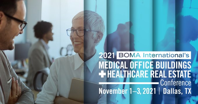 BOMAIntl's tweet photo. The 2021 BOMA International Medical Office Buildings + Healthcare Real Estate Conference kicks off today—in person! Like if you're joining us in Dallas and ready to experience timely education sessions and unmatched networking opportunities. #BOMAMOB https://t.co/stlY8lXfFT