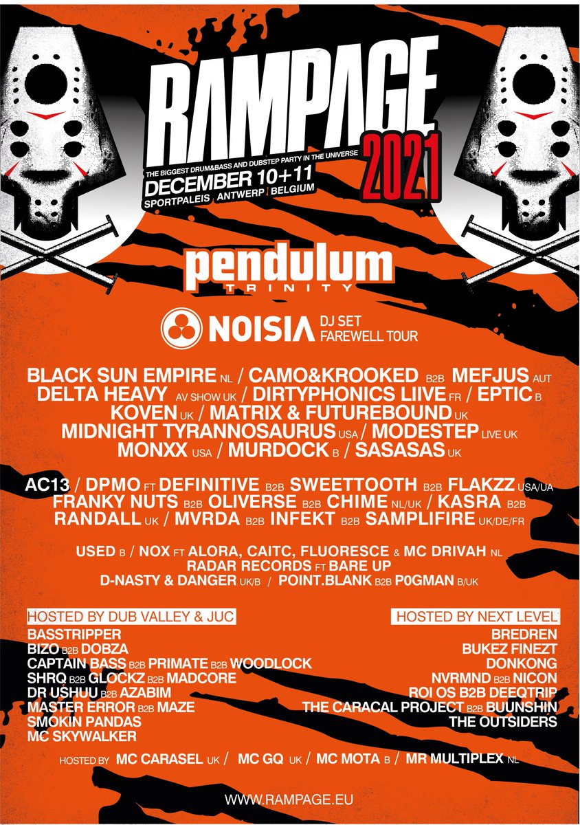 THE UPDATED LINE-UP FOR THE RAMPAGE 2021 WEEKEND 🔥🔥🔥
VERY LIMITED EXTRA TICKETS: RAMPAGE.EU/TICKETS