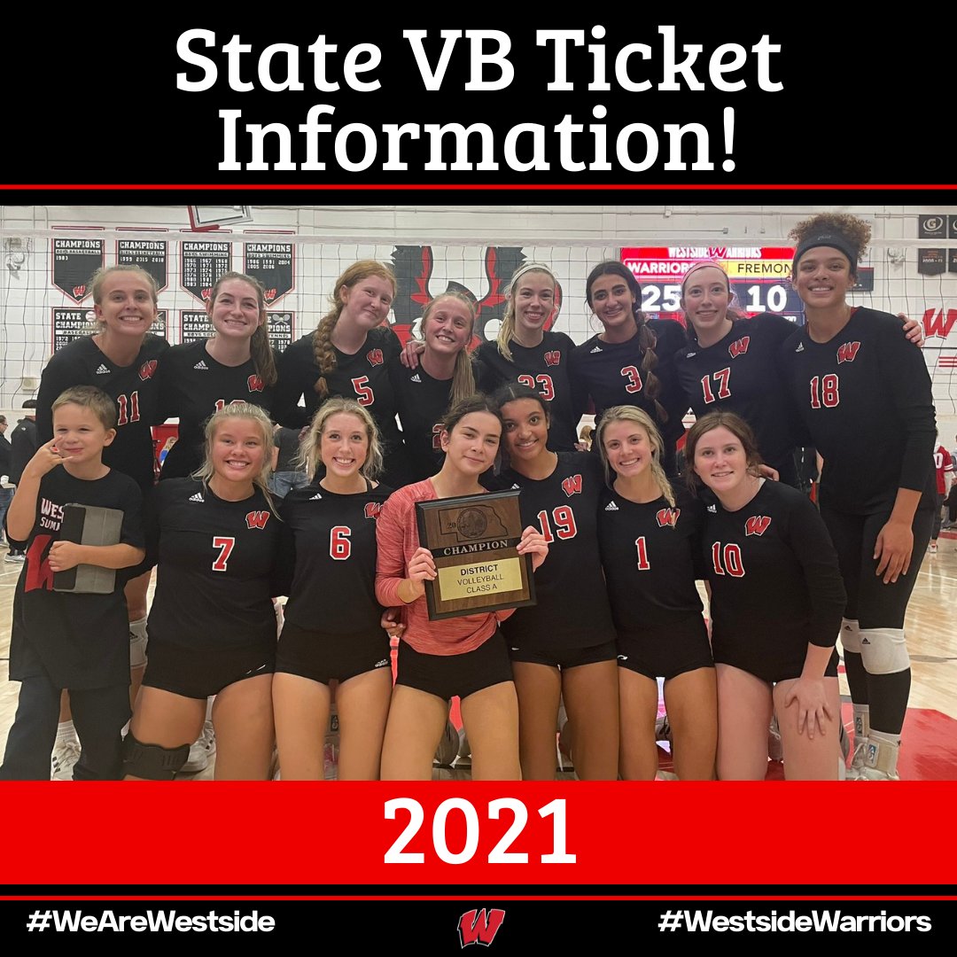 State Volleyball Ticket Information!

@WestsideVball
Vs
Lincoln Southwest
PBA - South Court
Wed, Nov 3
7PM

Adults: $11.50
Students: $8.35
ACE Pass: $49.25 (Unlimited Entry)
No Printed Tickets. No RE-ENTRY!
Tickets: buff.ly/2Y4powC
Bag Policy: buff.ly/2ZLQQ2U