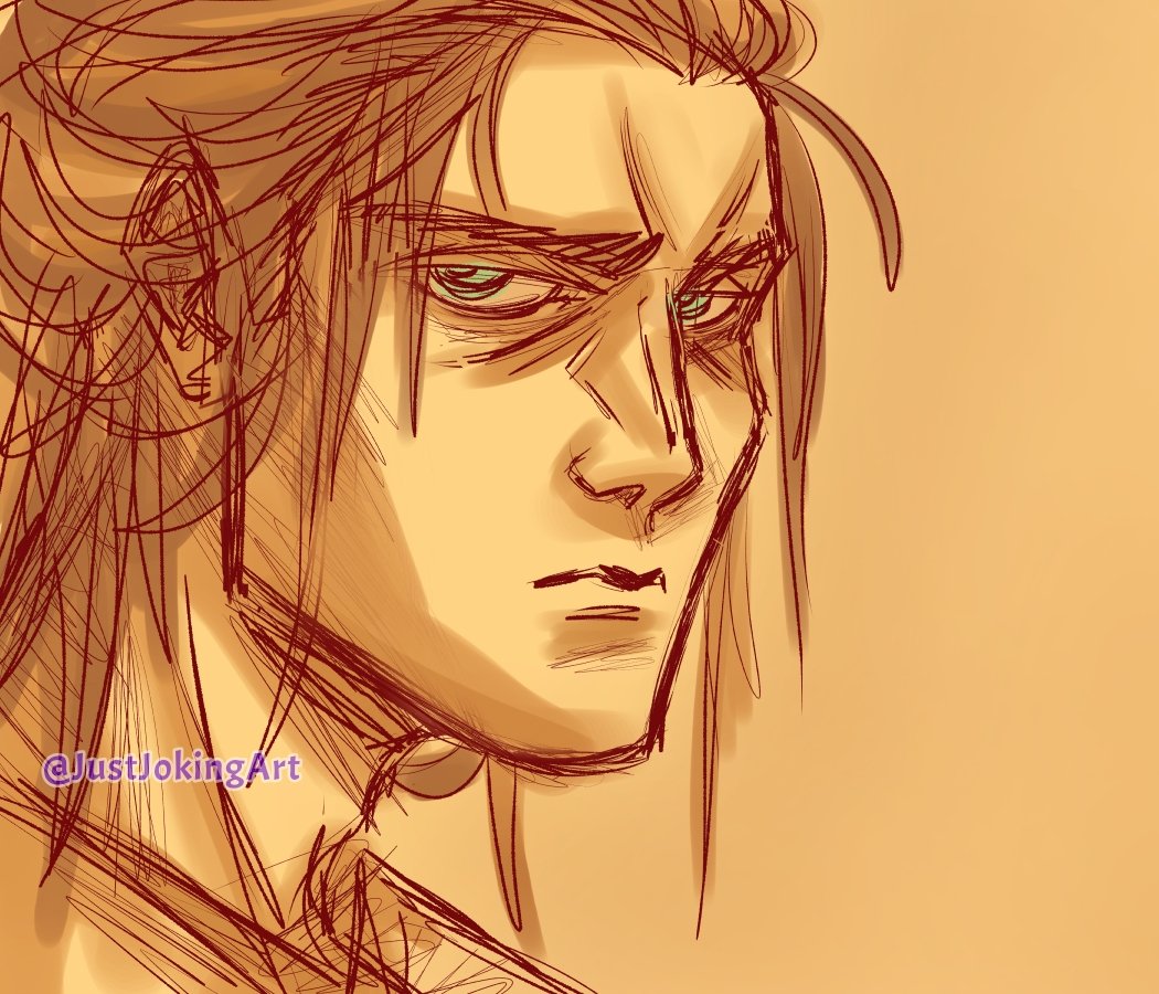 JustJokingArt's tweet photo. Quick sketch of this angry sad boy #ErenJaeger https://t.co/fFKwX4dG3f