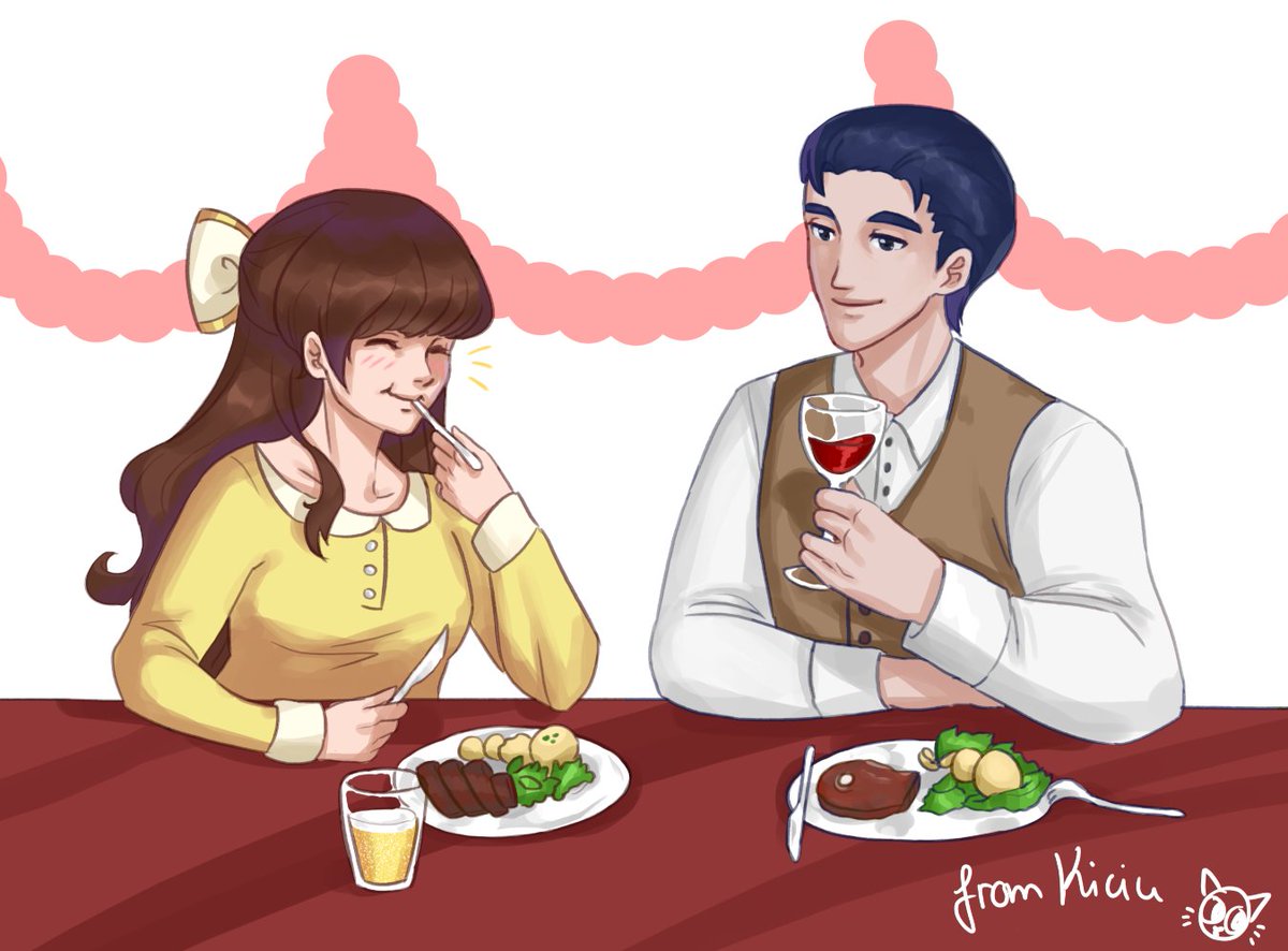 Reinhardt and my Summoner in a more causal setting together, an old gift from my friend <a href="/BootlegKiciu/">Kiciu</a>