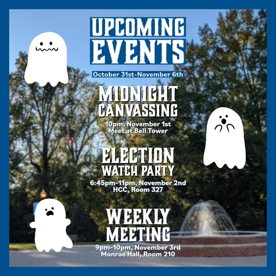 umwdems's tweet photo. REMINDER: Tomorrow is Election Day! Meet us at the Bell Tower @ 10pm tonight for "Midnight Canvassing" 🕰️ Tomorrow from 6:45pm-11pm, join us in the HCC as we watch the results come in ☑️ Then Wednesday night, we'll see you in Monroe 210, as per usual 💙 (2/3) https://t.co/KlXSlWJhFq