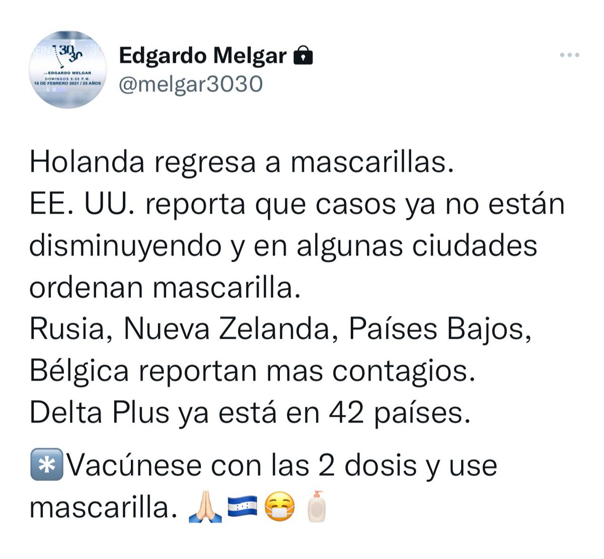 #HoyMismo <a href="/melgar3030/">Edgardo Melgar</a> #Honduras