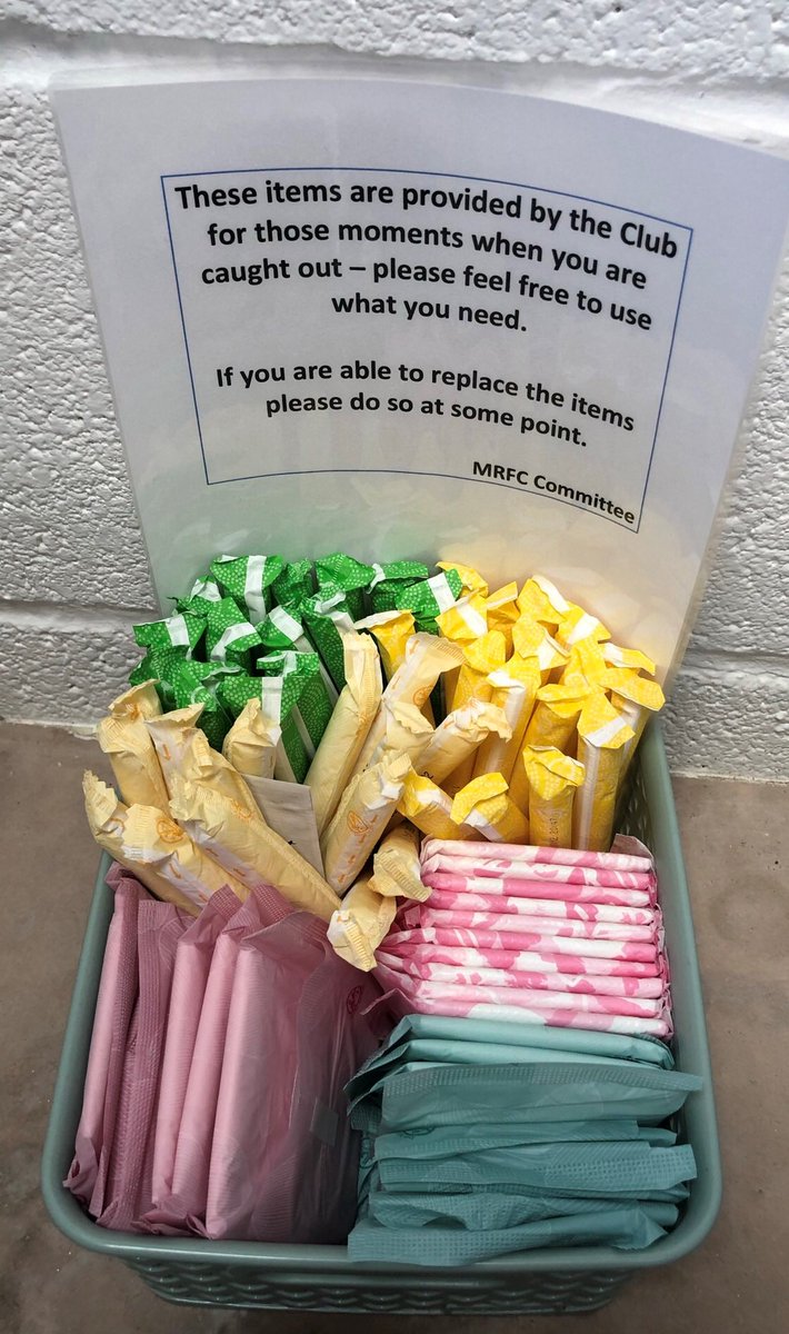 WSNet's tweet photo. #WomeninSPORT 
#Menstruation&amp;SPORT 

#RUGBY club sets up new girls' section . . . &amp; provide this in the loos!!!

Does your club do that?

Please R/T to spread the word

VIA: .@FionaBrunt .@minchgirls

MORE: #WomeninSPORT on https://t.co/kzY8OXyxzE

FOLLOW: @WSNEWS247 https://t.co/CbNKVY1AwL