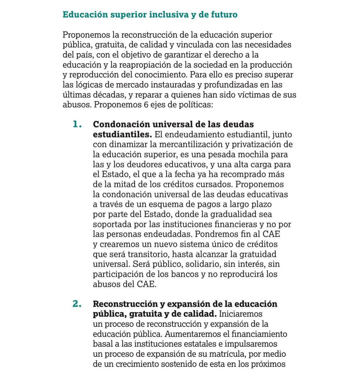 JPRojasDeuda's tweet photo. Estoy súper feliz!
@gabrielboric incluyó en su programa la Condonación Universal de la @Deuda_Educativa y el fin del nefasto #CAE 💸
Un candidato con esta valentía y arrojo merece ser Presidente de Chile.
Mi voto y activismo es para ti y tu tremendo equipo 💪🏻🎓
¡GRACIAS! 🙏 https://t.co/Zx8ZvjQcBC