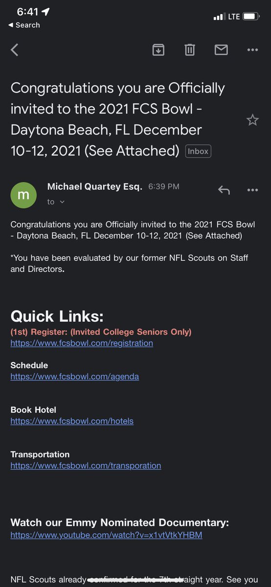 CoachPDBU's tweet photo. Blessed to receive an invite to the @FCSBOWL 🙏🏽 https://t.co/PhRW1oDI2G