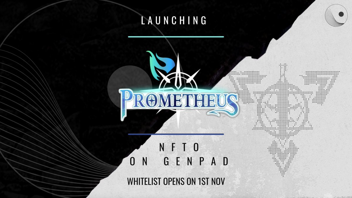 GenShards's tweet photo. 🚩 PROMETHEUS - NFTO Whitelist Begins

@PromethMetagame✨ - 1st on-chain strategic role-playing NFT game 🃏 developed by Metagame

📌 The Whitelisting Process is now Live until

🕐 1:00pm UTC on Wednesday, 03 November 2021

More details below - 
https://t.co/Vla8tt584G https://t.co/4FF3h6trnn