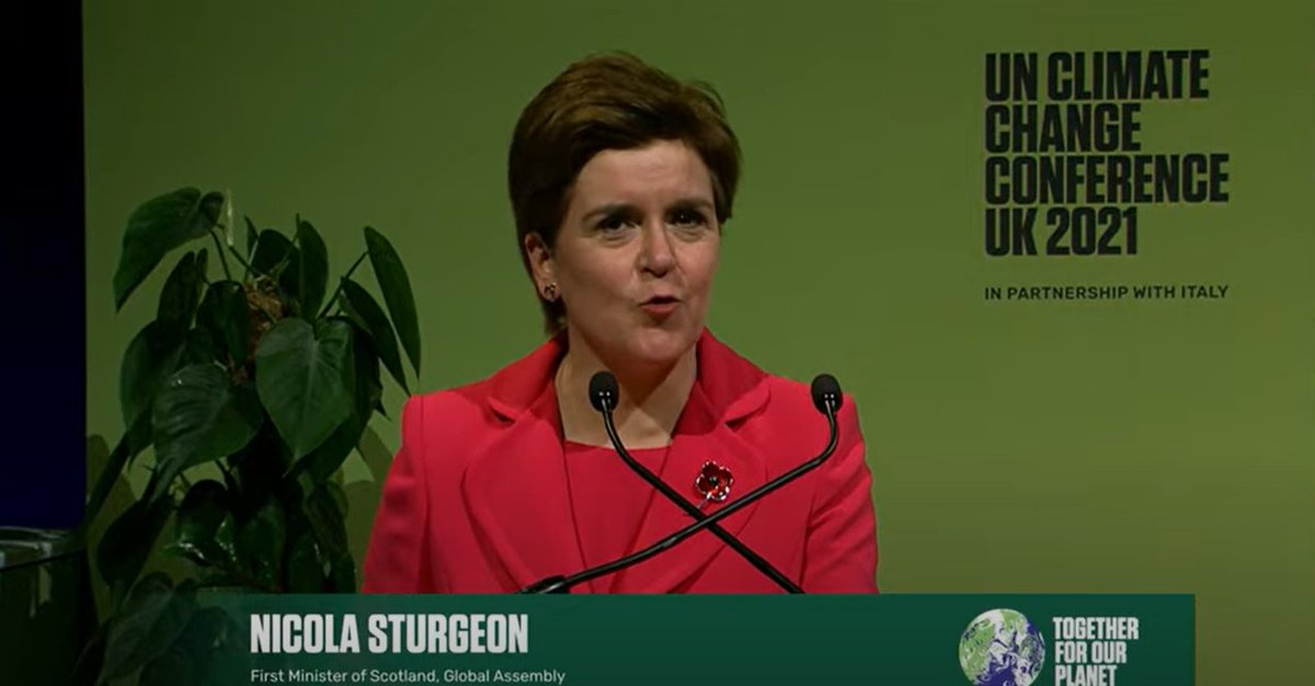 UNAUK's tweet photo. "This must be a turning point for the world. Leaders must do less talking and do more listening - that leads to greater delivery."

First Minister @NicolaSturgeon live at the first ever Global Citizens' Assembly on #Climate.

#COP26 https://t.co/TIVn1NxB35