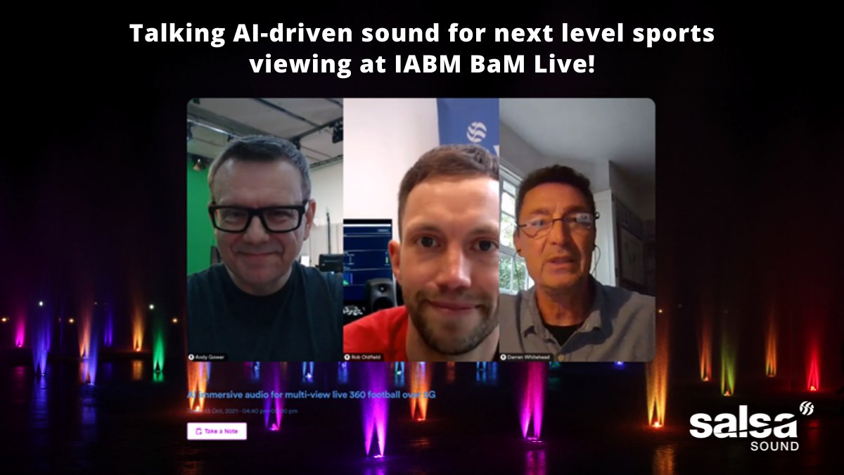 salsa_sound's tweet photo. Recently Rob Oldfield took part in a #BaMLive discussion delving deeper into #AI-driven sound for next level sports viewing. Read about the session which covered the #5G #EdgeXR project as well as our #MIXaiR solution here: https://t.co/ErDlQf2AVl #AI #immersiveaudio @TheIABM https://t.co/g0svoh2OKj